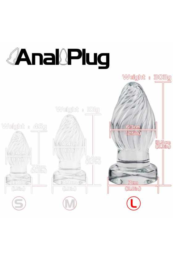 Plug silicone flamme transparent Taille L