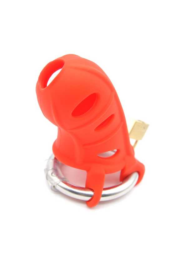 Cage de chasteté  Silicone Souple avec anneau ajustable