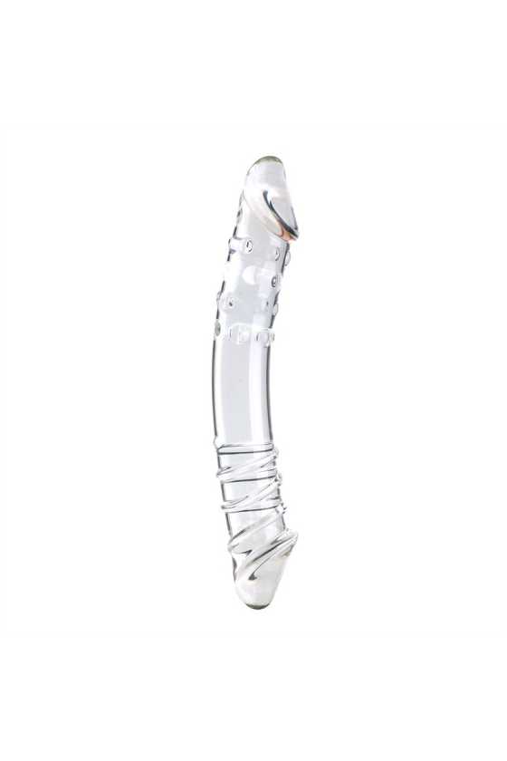 Double gode en verre Zuli 23cm