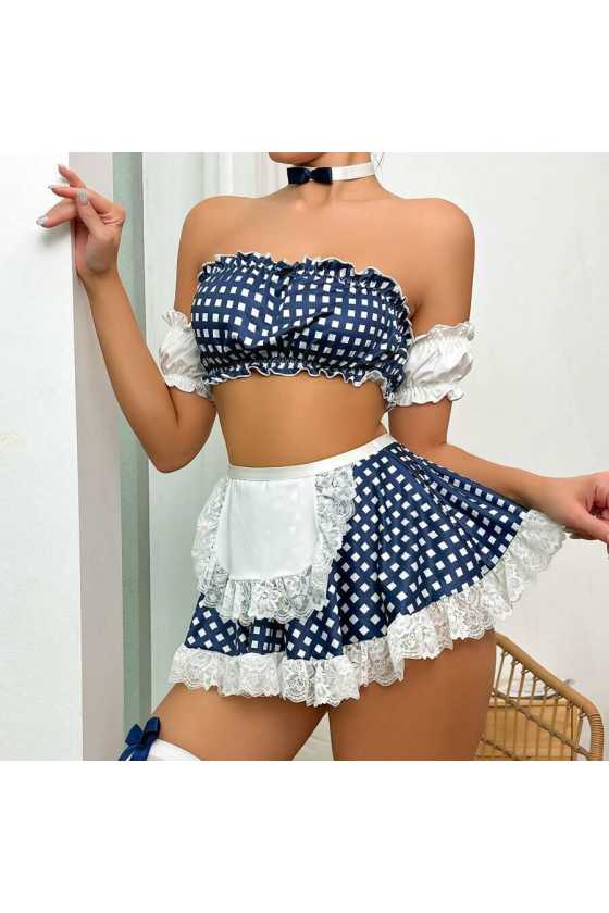 Tenue soubrette DAINA BLEU...