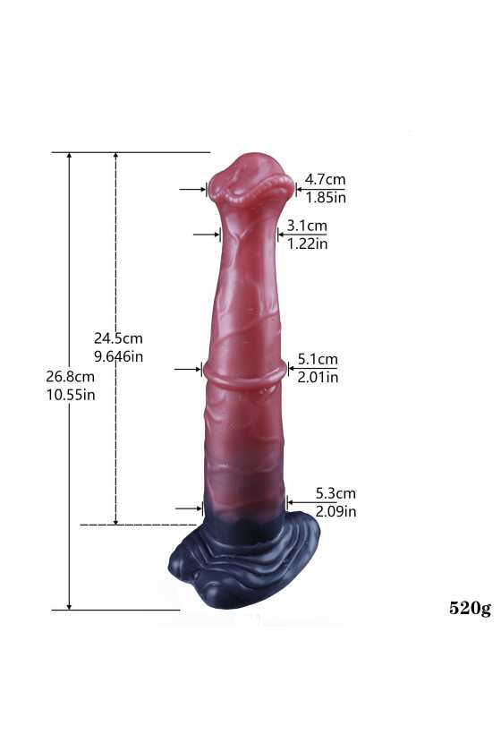 Gode Fantasy PONEY – XXL 26,8 cm, base large