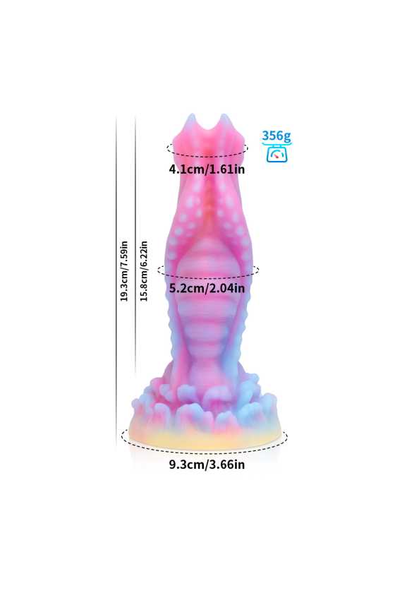 Gode Fantaisie CYCLOPE – Silicone pastel, base ventouse 9,3 cm